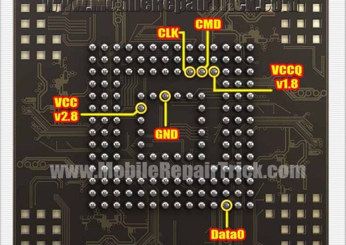 emmc bga 153 isp pinout