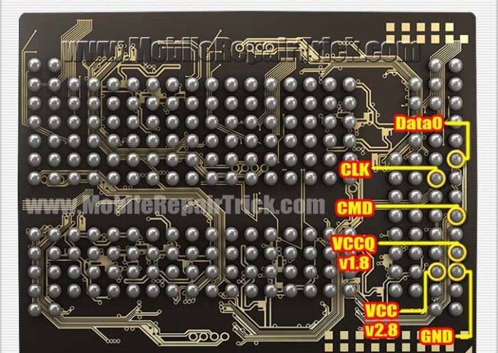 emmc bga 221 isp pinout