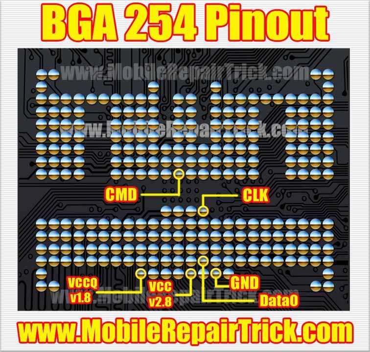 emmc bga 254 isp pinout